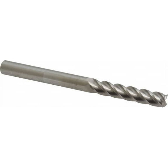 Accupro 1/4", 1-1/4" LOC, 1/4" Shank Diam, 3" OAL, 4 Flute, Solid Carbide Square End Mill