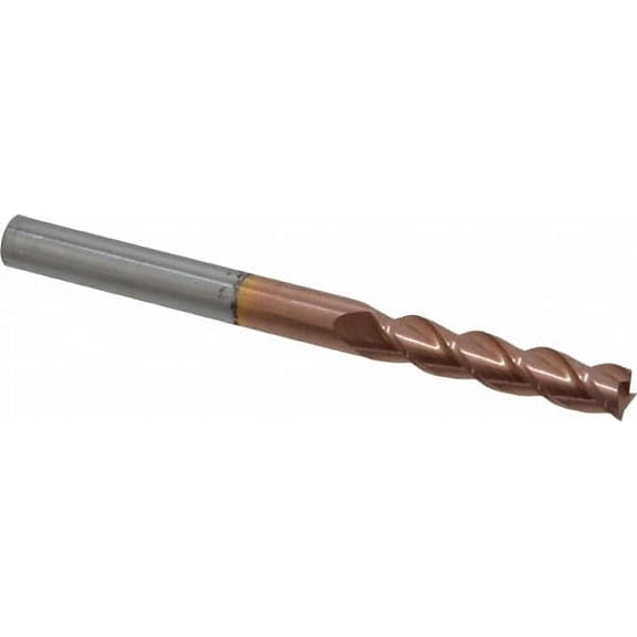 Accupro 1/4", 1-1/8" LOC, 1/4" Shank Diam, 3" OAL, 3 Flute, Solid Carbide Square End Mill