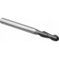 thumbnail image 1 of Accupro 1/4" Diam, 3/4" LOC, 2 Flute Solid Carbide Ball End Mill AlTiN Finish, Single End, 2-1/2" OAL, 1/4" Shank Diam, Spiral Flute, 1 of 1
