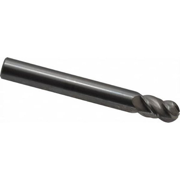 Accupro 1/4" Diam, 3/8" LOC, 4 Flute Solid Carbide Ball End Mill