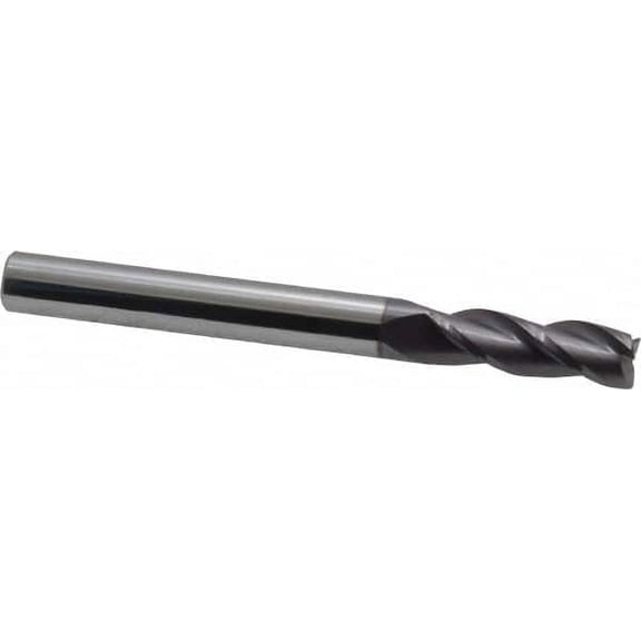 Accupro 1/4" Diam 3 Flute Solid Carbide 0.02" Corner Radius End Mill