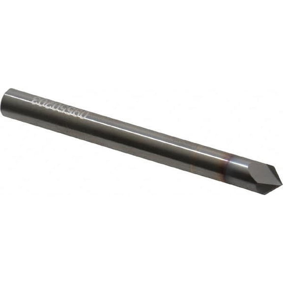 Accupro 1/4" Diam 90 2-Flute Single End Solid Carbide Chamfer Mill