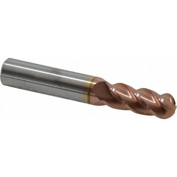 Accupro 13/32" Diam, 1" LOC, 4 Flute Solid Carbide Ball End Mill