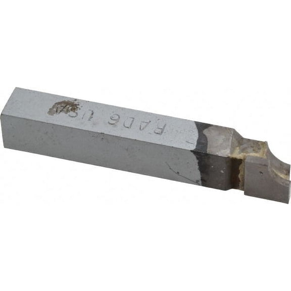 Accupro 2-1/2" Long, 3/16" Radius, Right Hand, Concave, RAD Style Radius Cutting Tool Bit 3/8" Long Tip, 3/32" Thick, 3/8" Shank Square, Carbide Tip