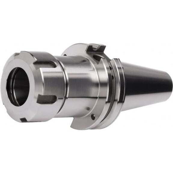 Accupro 2 to 20mm CAT40 Dual Contact Taper Shank ER32 Collet Chuck 3-1/8" Projection, 147.75mm OAL, 0.005 mm TIR, 50.03mm Nose Diam, Through-Spindle & DIN Flange Coolant