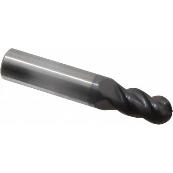 Accupro 21/64" Diam, 5/8" LOC, 4 Flute Solid Carbide Ball End Mill