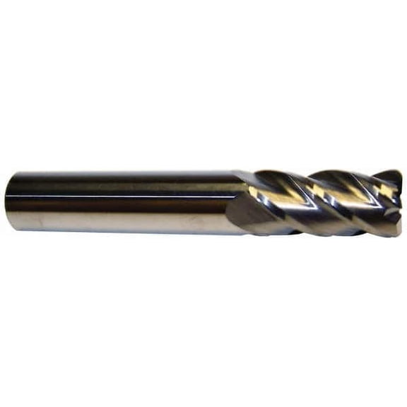 Accupro 3/8" Diam 4 Flute Solid Carbide 0.01" Corner Radius End Mill