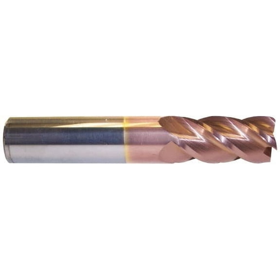 Accupro 3/8" Diam 4 Flute Solid Carbide 1/8" Corner Radius End Mill