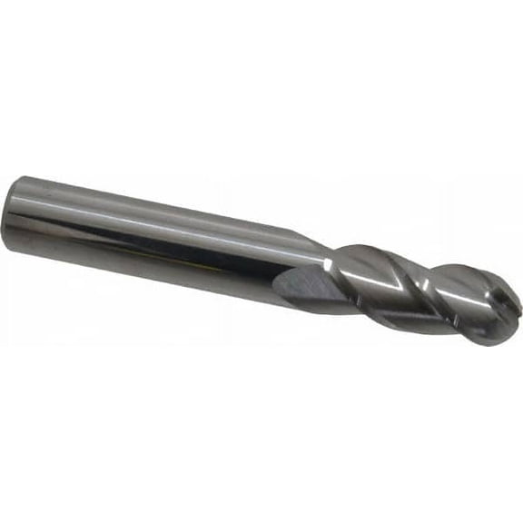 Accupro 3/8" Diam, 7/8" LOC, 3 Flute Solid Carbide Ball End Mill