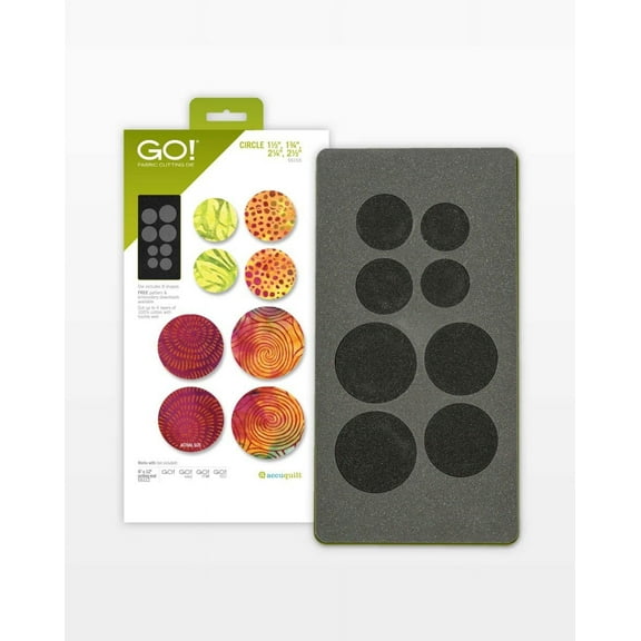 Accuquilt GO! Circle-1 1/2", 1 3/4", 2 1/4", 2 1/2" Die