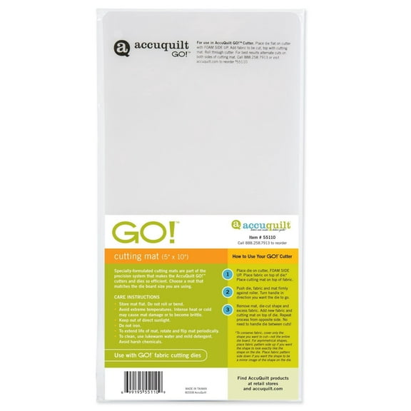 Accuquilt GO! Cutting Mat 5" x 10" 2 Pack