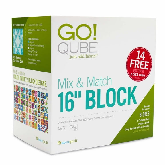 Accuquilt GO! Qube Mix & Match 16" Block