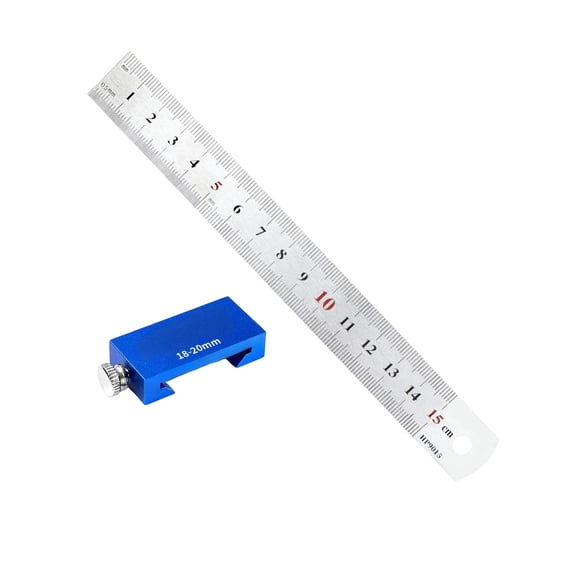 Accuracy Engineered Woodworking Measuring Tool Featuring Aluminum Build & Sliding Positioning Mechanism for Project
