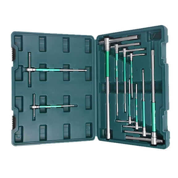 Accuracy Hexagonal Key Tool Set 2 10mm Ranges Sliding T Handle Mechanics Tool for Tight Space and High Torques Tasks