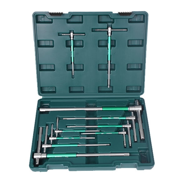 Accuracy Hexagonal Key Tool Set 2 10mm Ranges Sliding T Handle Mechanics Tool for Tight Space and High Torques Tasks
