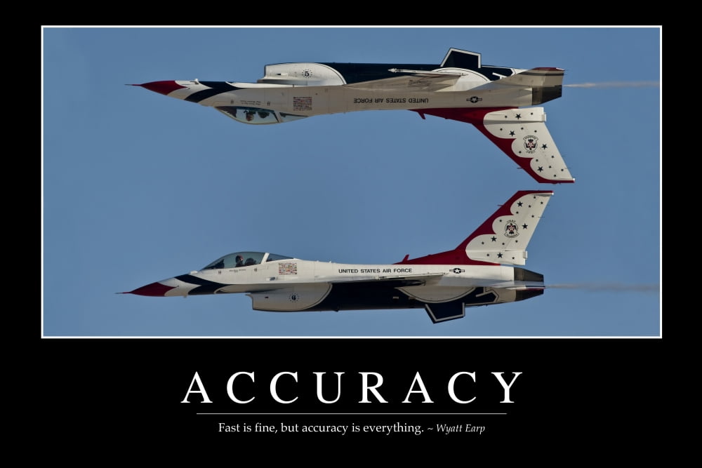 Accuracy Inspirational Quote and Motivational Poster Canvas Art - Stocktrek Images (34 x 23)