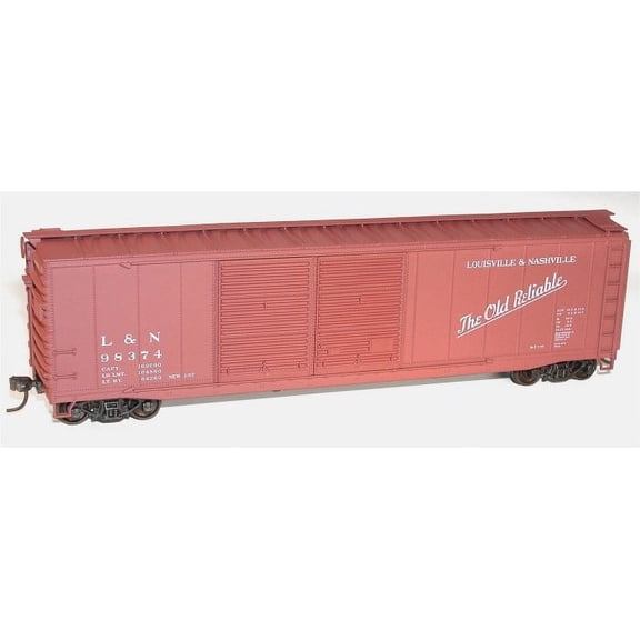 Accurail 5233 HO Scale KIT 50 FT Double Door Riveted-Side Boxcar - Louisville & Nashville