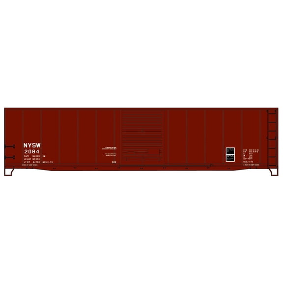 Accurail HO Scale Kit 50' Single-Door Box Car New York Susquehanna Western #2084