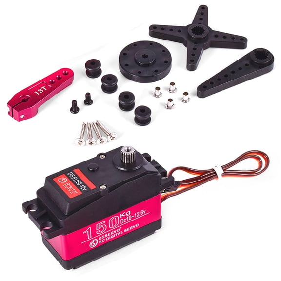 Accurate Control 150KG Digital Servo Full Metal Gear 180 Degree For Large Scale Vehicles And