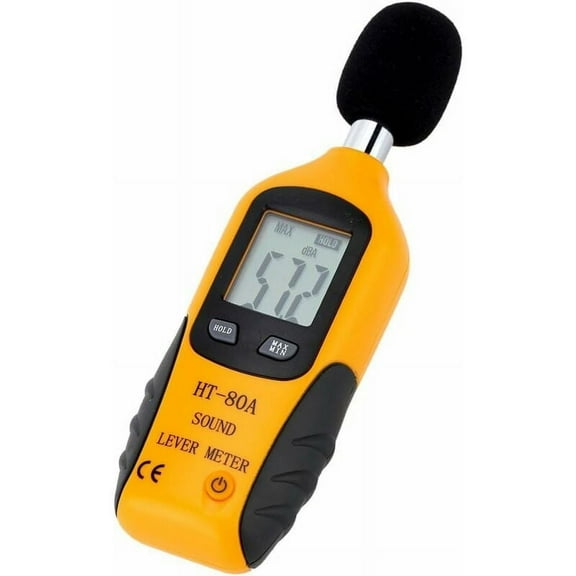 Accurate Decibel Meter, Digital Sound Level Meter with Frequency Weighting A, Maximum/Minimum Sound Level Measurement