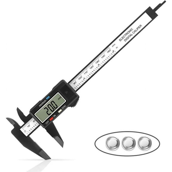 High-Precision Digital Caliper, Measuring Tool with Large Lcd Screen, Accurate 0-6"/0-150mm Measurement Range, Inch and Millimeter Conversion for Household/DIY