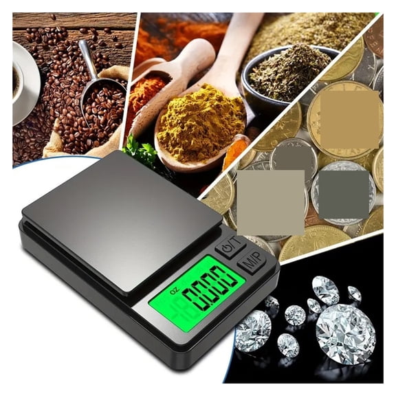 Accurate Electronic Gram for Food Jewelry Scale with Backlit LCD Mini Scale Ultra-Clear Display ,Multiple Accessories
