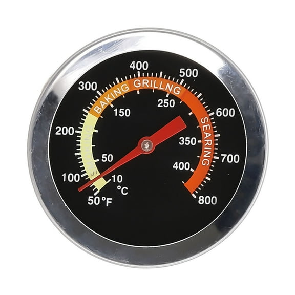 Accurate Grill Thermometer Barbecue Temp Gauge Anti-Rust Dual Display Modes Easy-To-Read Dial High-Temperature Gasket
