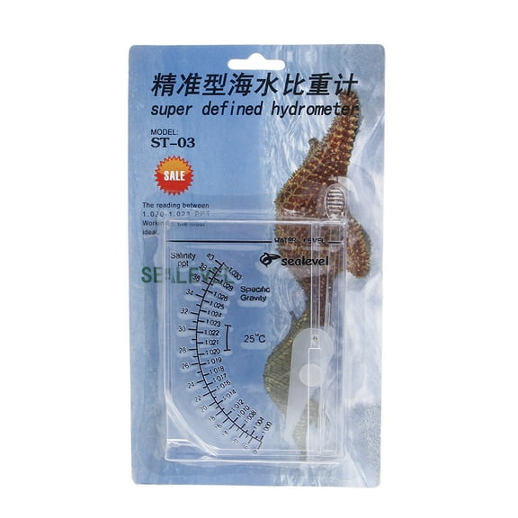 Accurate Hydrometer Salinity Meter Perfect for Testing Both Salinity and Specific for Aquarium Fish for