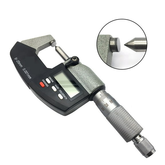 Accurate Measuring Tool 0-25mm 0.001mm Single Pointed Digital Outside Micrometer Metric Gauge Micrometer Measuring Tool With Box