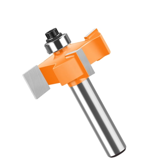 Accurate Router Bit Disc Grooves Cutter Set Hard Alloy Cutter for Woodworking with 8mm Shank and Bearing