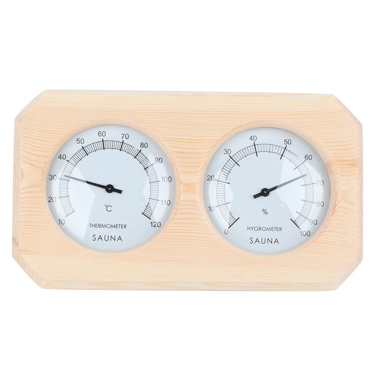 Accurate Sauna Humidity Monitor, Large Dial, Wooden Design, Ideal For Home  Gym Spaces