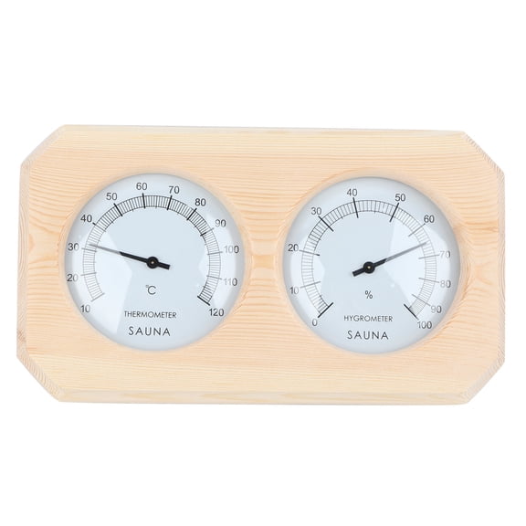 Accurate Sauna Humidity Monitor, Large Dial, Wooden Design, Ideal For Home Gym Spaces