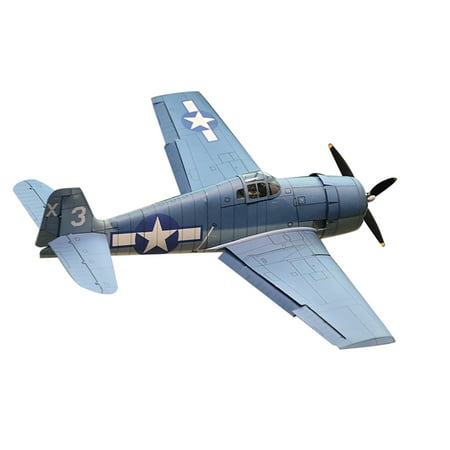 Accurate Scale Paper Plane Model Set Grumman F6F-3 Hellcat Fighter DIY Collectible for Enthusiasts