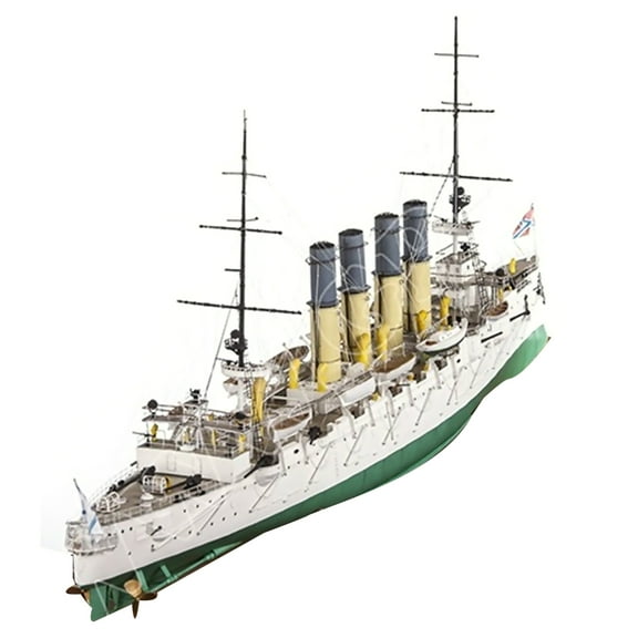 Accurate Scale Paper Ship Model Coastal Ferry Cruiser Challenging DIY Kit for Enthusiasts