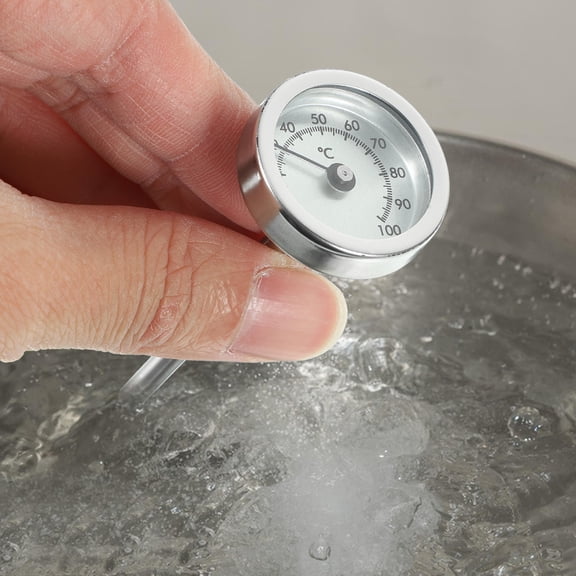 Accurate Stainless Steel Electric Kettle Thermometer for Home Kitchen Use Plated Silver