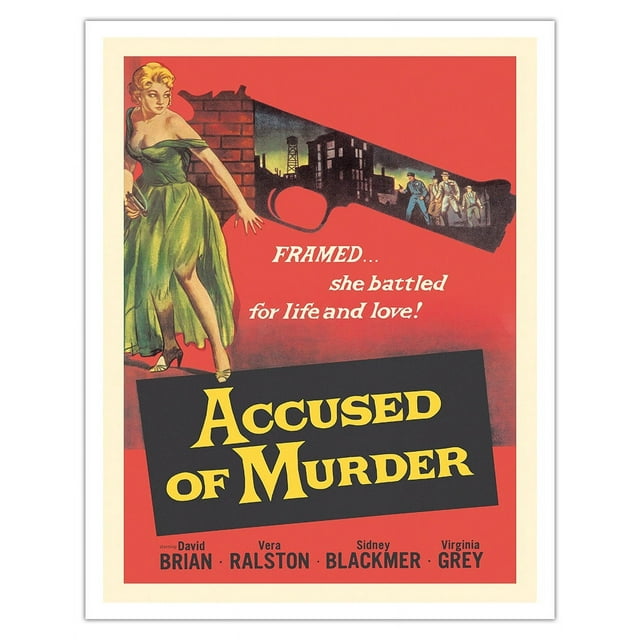 Accused of Murder Starring David Brain and Vera Ralston Vintage
