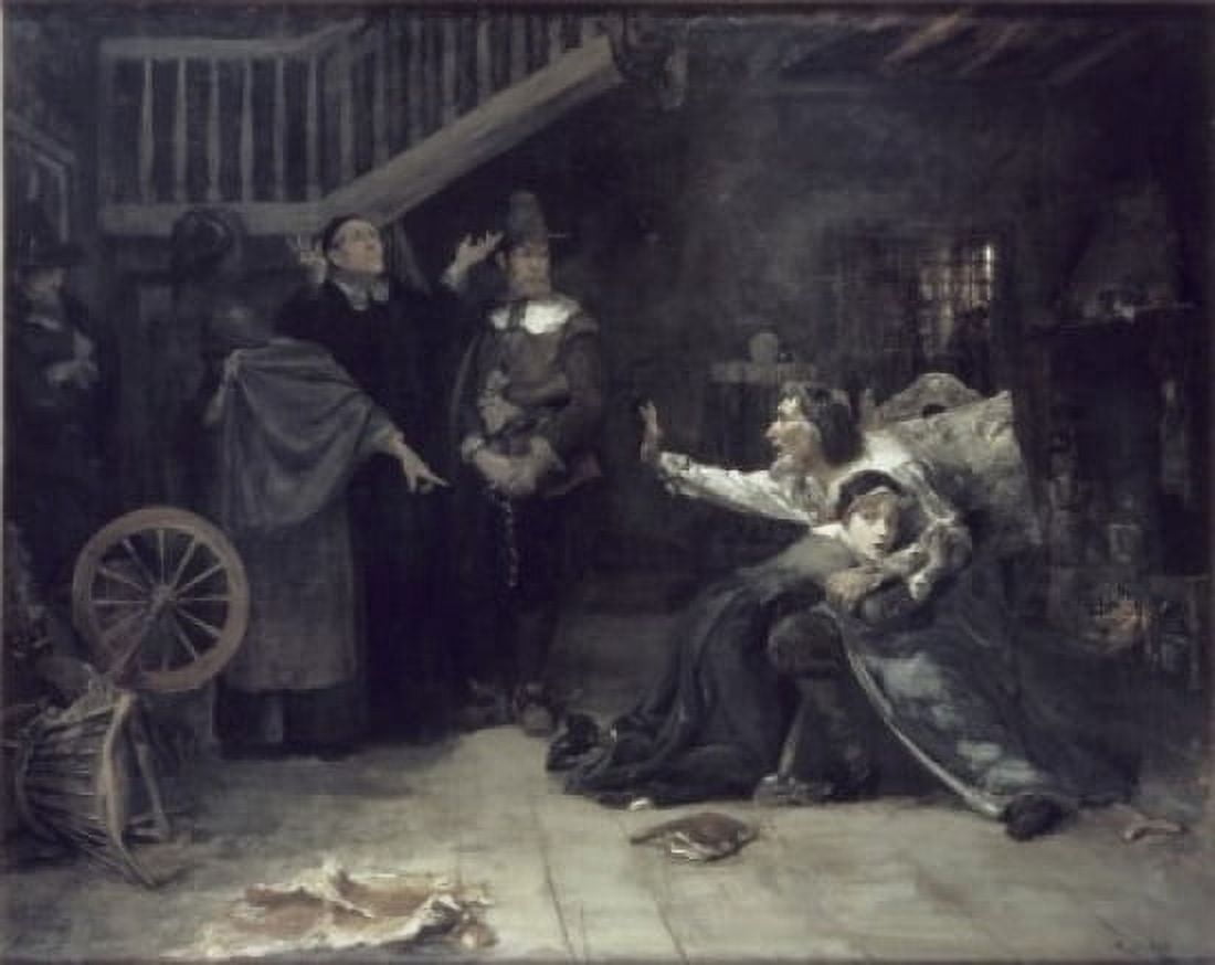 Accused of Witchcraft Volk Douglas 1856-1935 American Canvas Art - Douglas Volk (18 x 24)