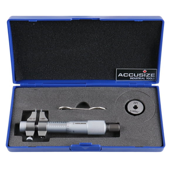 Accusize 0.2-1.2'' by 0.001'' Inside Micrometer, Satin Chrome Finished, Eg00-3221