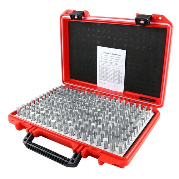 Accusize 0.251''-0.500'', 250 Pc/Set Steel Plug Pin Gage Set, Minus, Class Zz, M2(-)