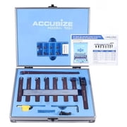 Accusize 1/2" Shank 9pc Indexable Carbide Turning Tool and Boring Bar Set, for Cutting Aluminum, 3988-0012