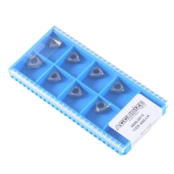 Accusize 11ER A60 Carbide Inserts, for External Threading Aluminum, 10 Pcs Set, 2600-0015x10