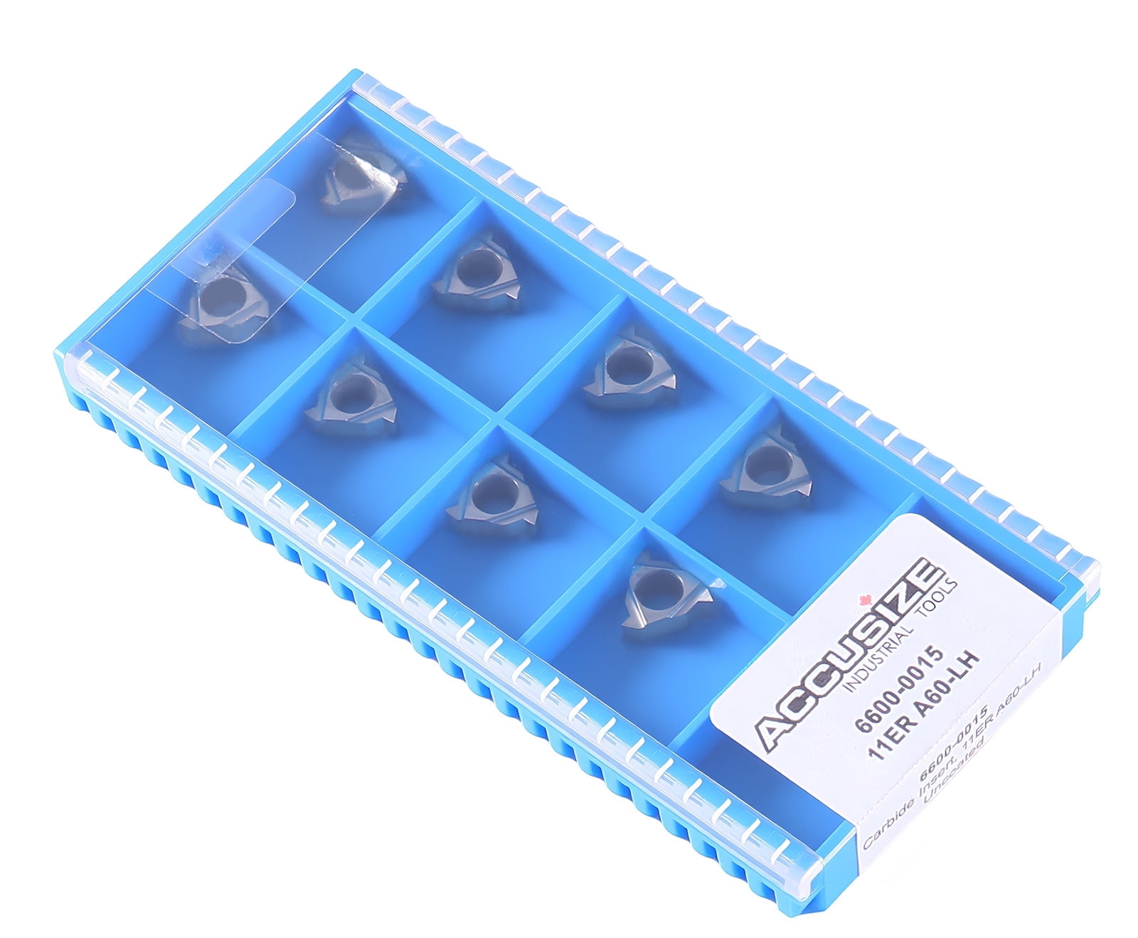 Accusize 11ER A60 Carbide Inserts, for External Threading Aluminum, 10 Pcs Set, 2600-0015x10