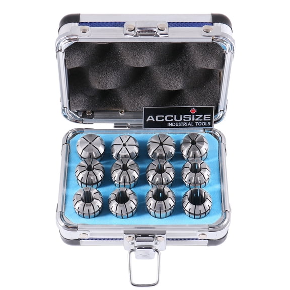 Accusize 12 Pc ER20 Collet Set, from 1/16 to 1/2 in, 0223-0799