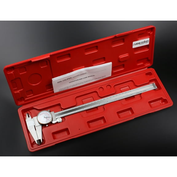 Accusize 12'' by 0.001''/300mm by 0.02mm Dual Needle Precision Dial Caliper,Imperial/Metric, P920-S232