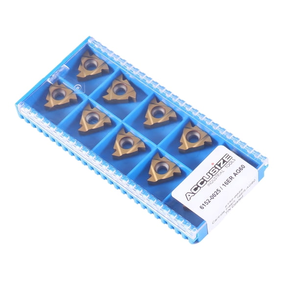 Accusize 16er Ag60 Carbide Inserts, Tin Coated, 10 Pcs/Box, 2652-0025
