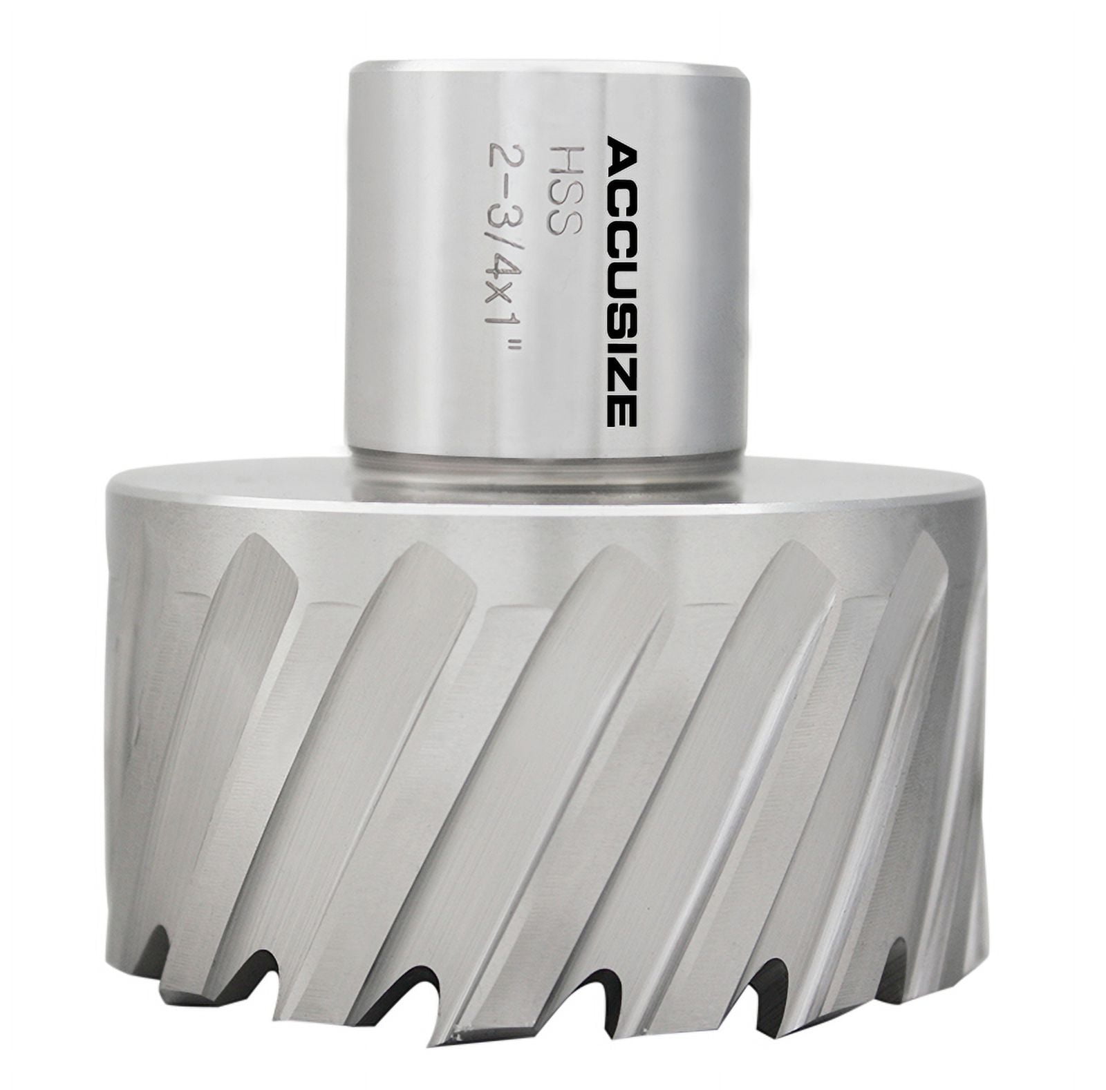 Accusize 23/4'' Cutting Dia, 1'' Cutting Depth, H.S.S. Annular Cutter