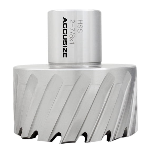 Accusize 2-7/8'' Cutting Dia, 1'' Cutting Depth, H.S.S. Annular Cutter with 1-1/4'' Shank, 2080-2051