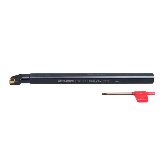 Accusize 3/4'' x 10'' Overall Length, Rh Sclcr Indexable Boring Bar with Ccmt32.5 Carbide Inserts, P252-S407