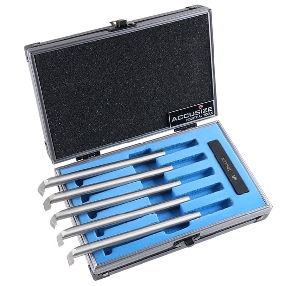 Accusize 3/8 inch 6 Pc H.S.S. Internal Threading and Boring Tool Set, 2663-2003