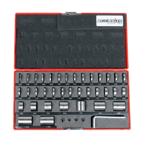 Accusize 36 Pc Steel Spacer Block Set in Fitted Case, 3604-7001